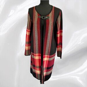 Long Sweater /Suit jacket Black and Red - size L